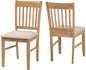 Oxford Dining Chair (X2 Per Box) - Natural Oak/Mink Microsuede