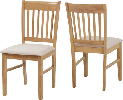 Oxford Extending Dining Set (X4 Chairs) - Natural Oak/Mink Microsuede