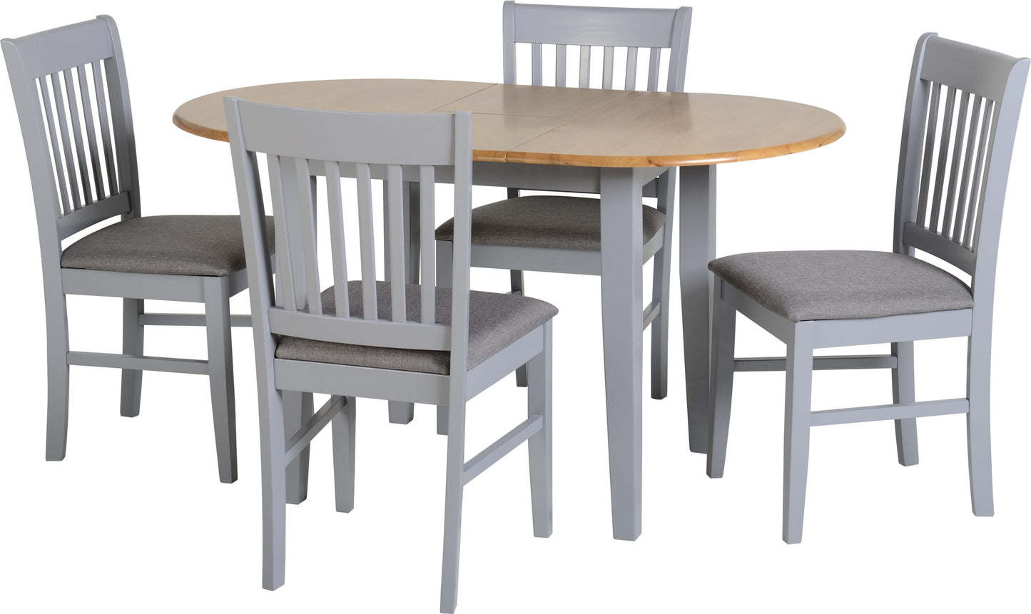 Oxford Dining Chair (X2 Per Box) - Grey/Grey Fabric