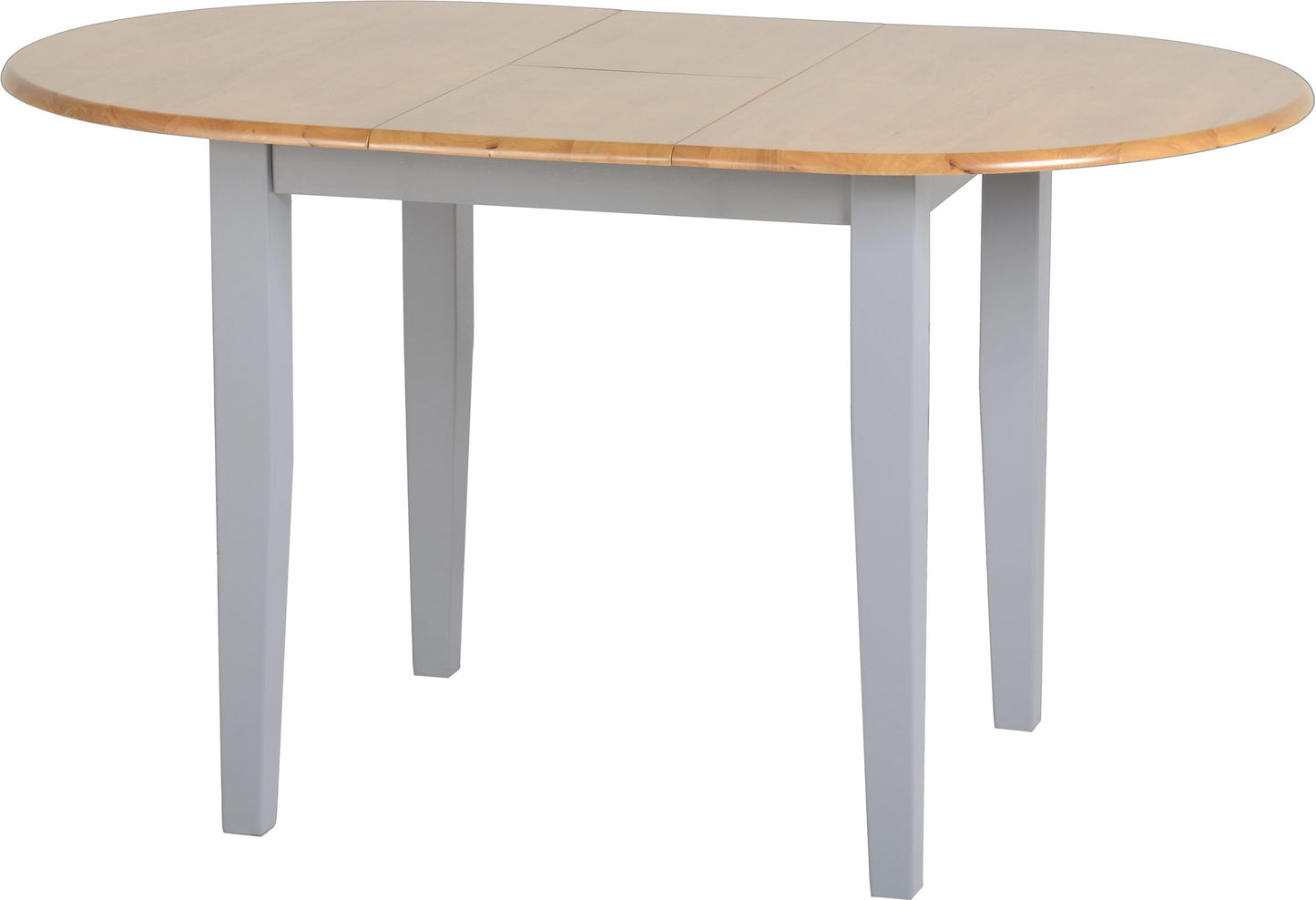 Oxford Extending Dining Set (X4 Chairs) - Grey/Natural Oak/Grey Fabric