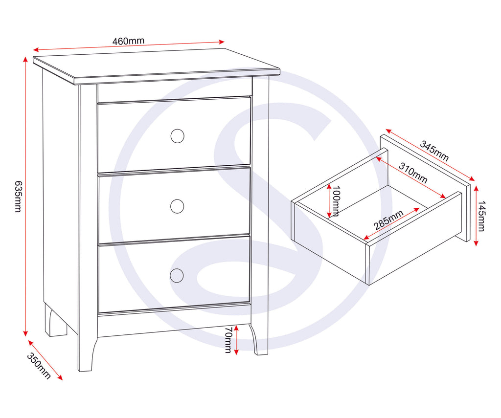Oslo Trio Set - Antique Pine