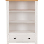 Panama 1 Drawer Bookcase - White/Natural Wax