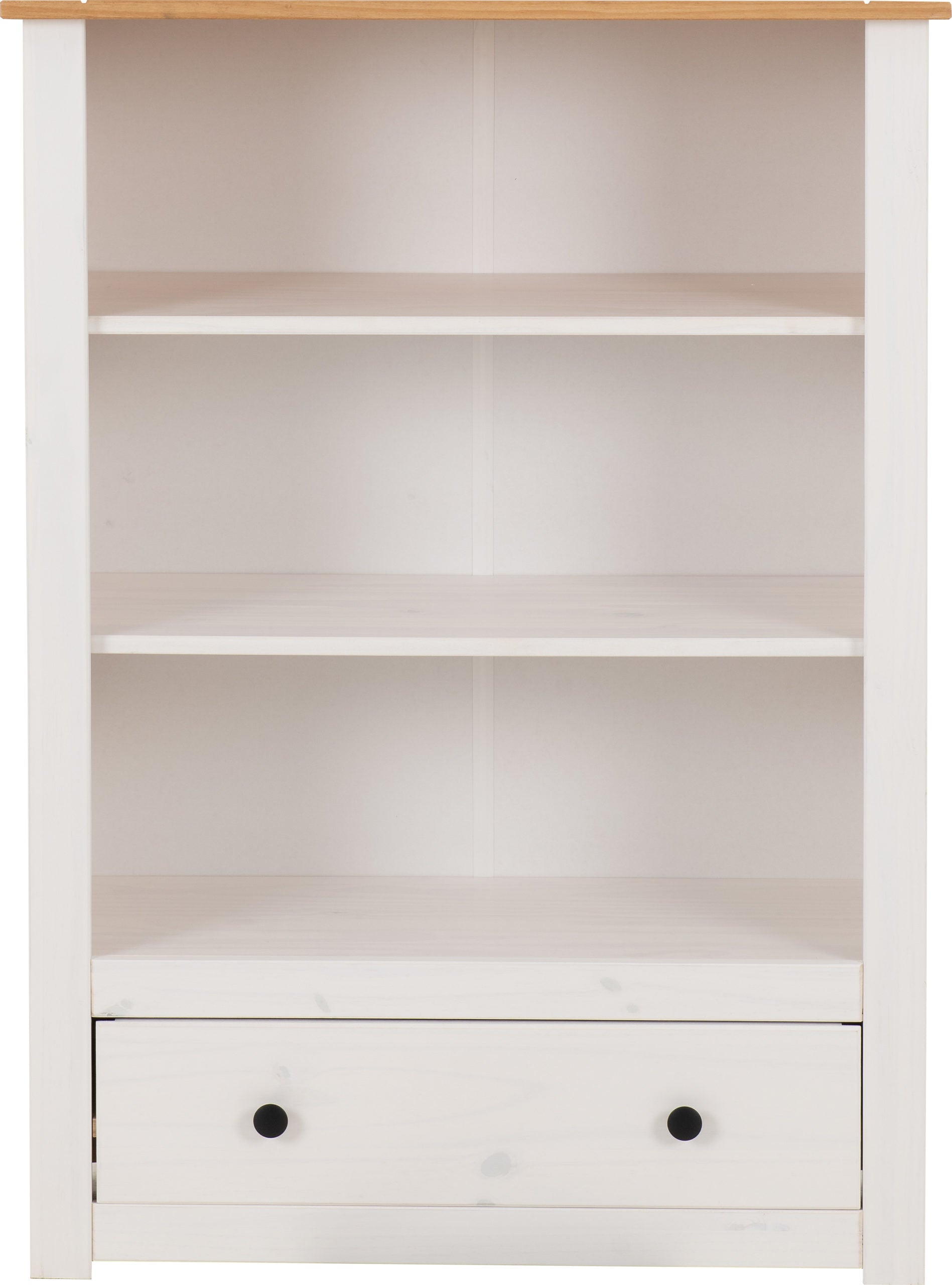 Panama 1 Drawer Bookcase - White/Natural Wax