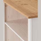 Panama 1 Drawer Bookcase - White/Natural Wax