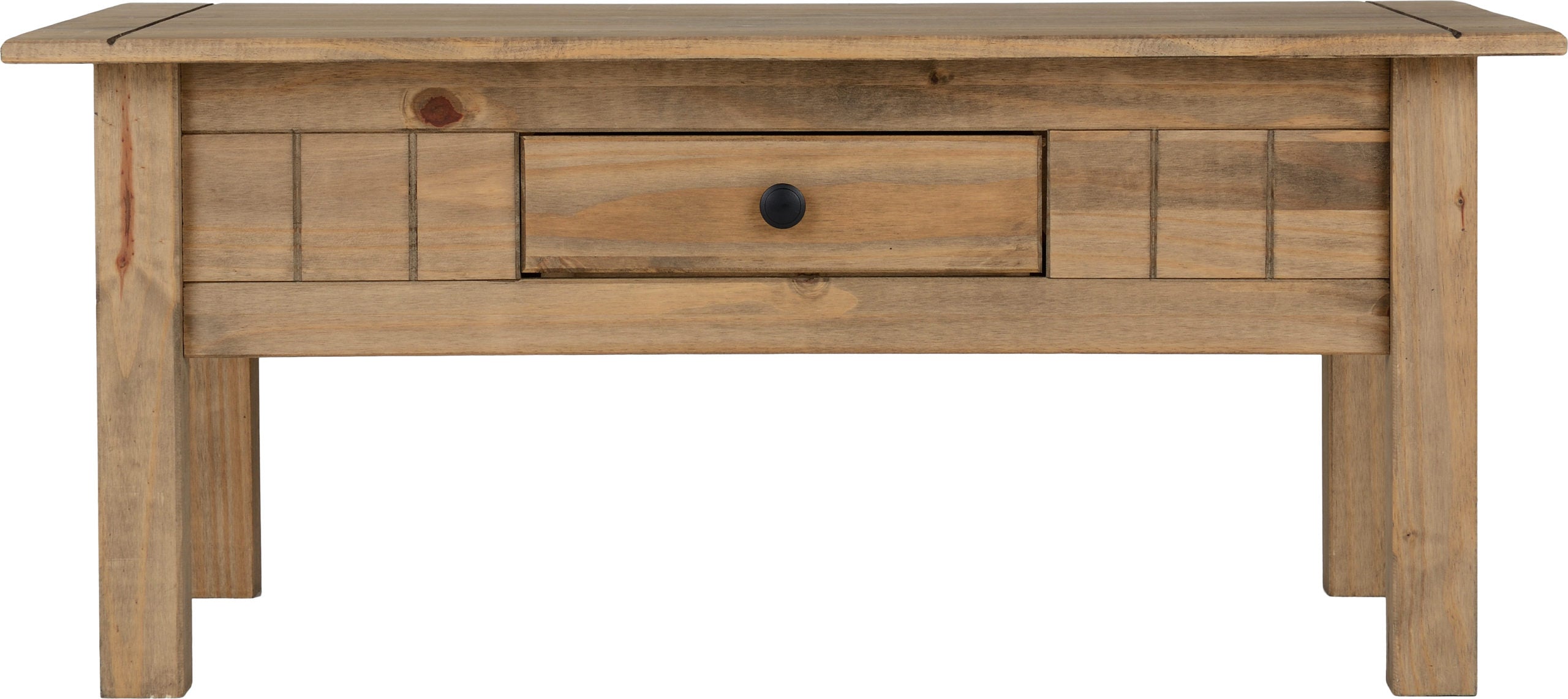 Panama 1 Drawer Coffee Table - Natural Wax