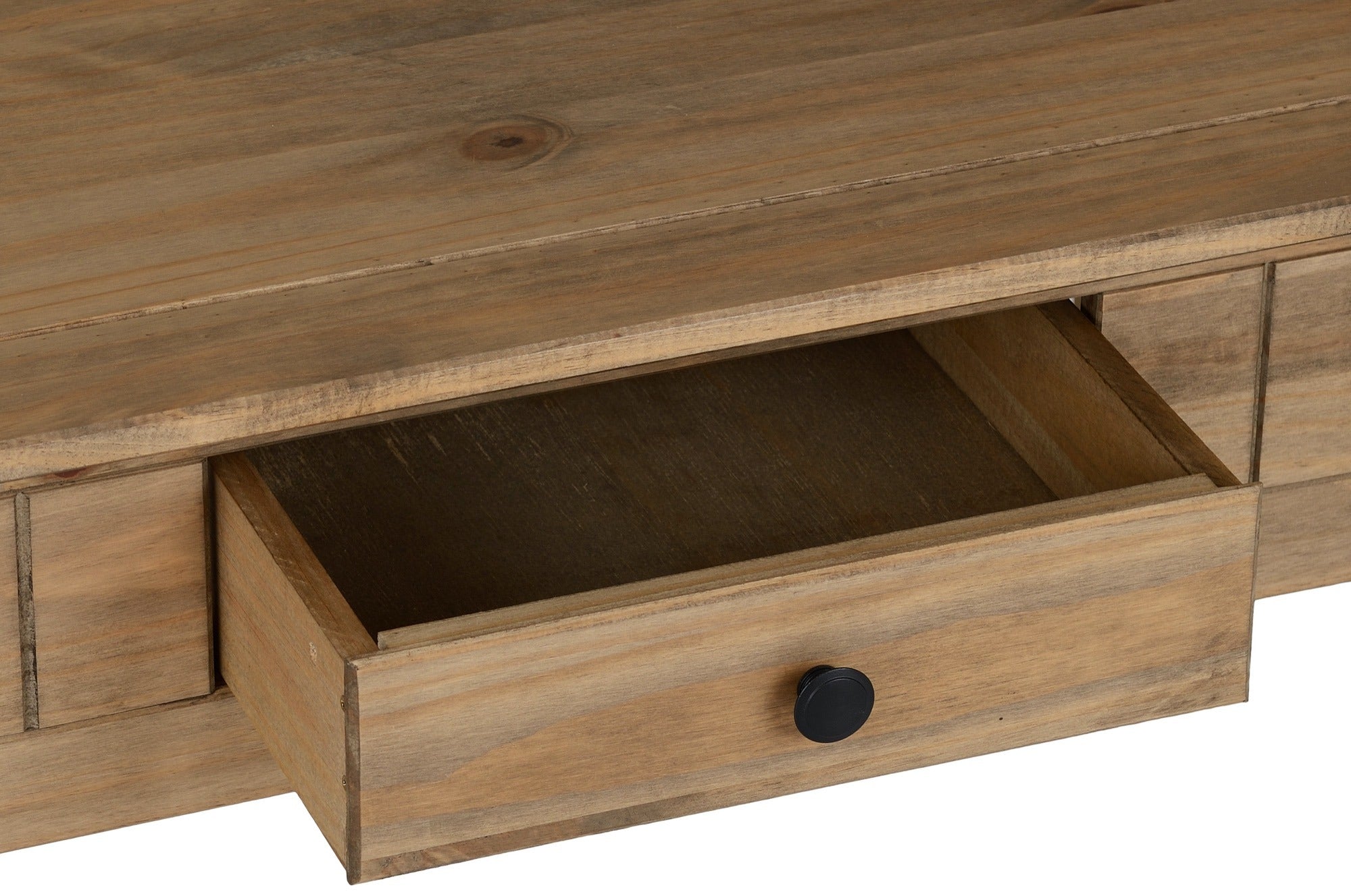 Panama 1 Drawer Coffee Table - Natural Wax