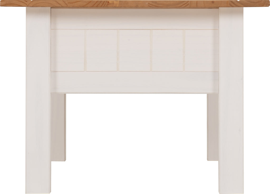 Panama 1 Drawer Coffee Table - White/Natural Wax