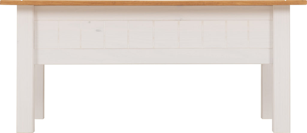 Panama 1 Drawer Coffee Table - White/Natural Wax