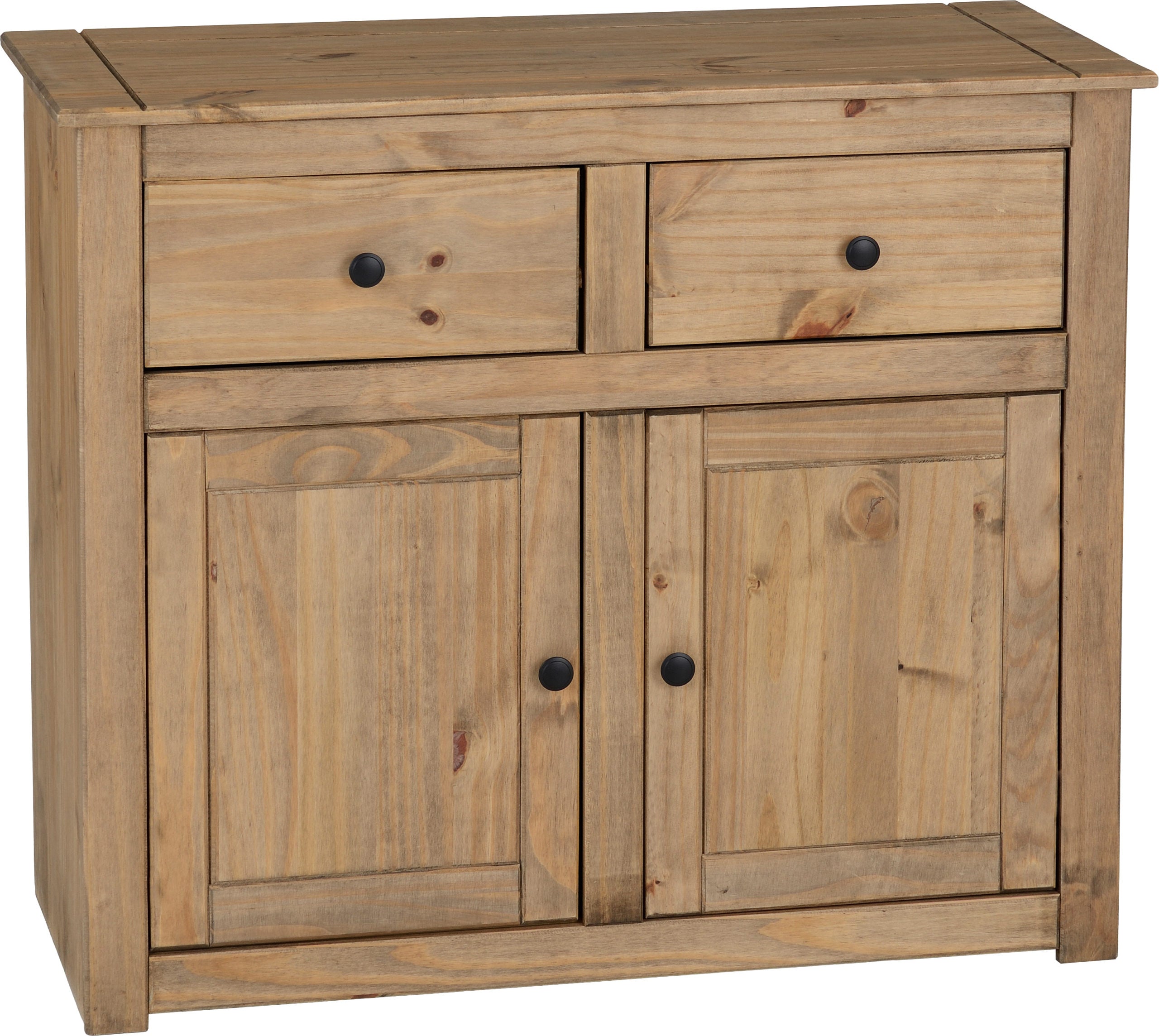 Panama 2 Door 2 Drawer Sideboard - Natural Wax