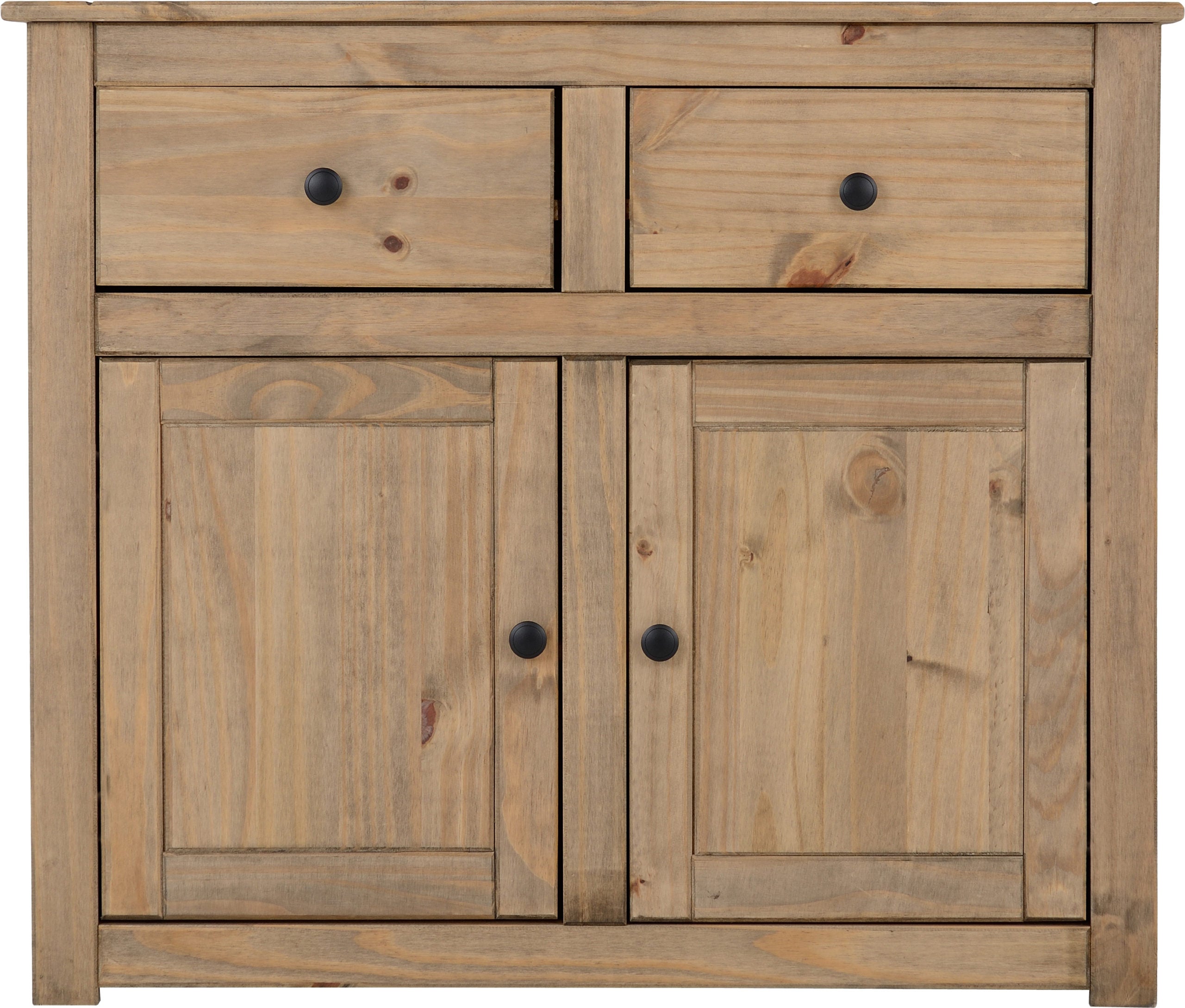 Panama 2 Door 2 Drawer Sideboard - Natural Wax