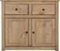 Panama 2 Door 2 Drawer Sideboard - Natural Wax