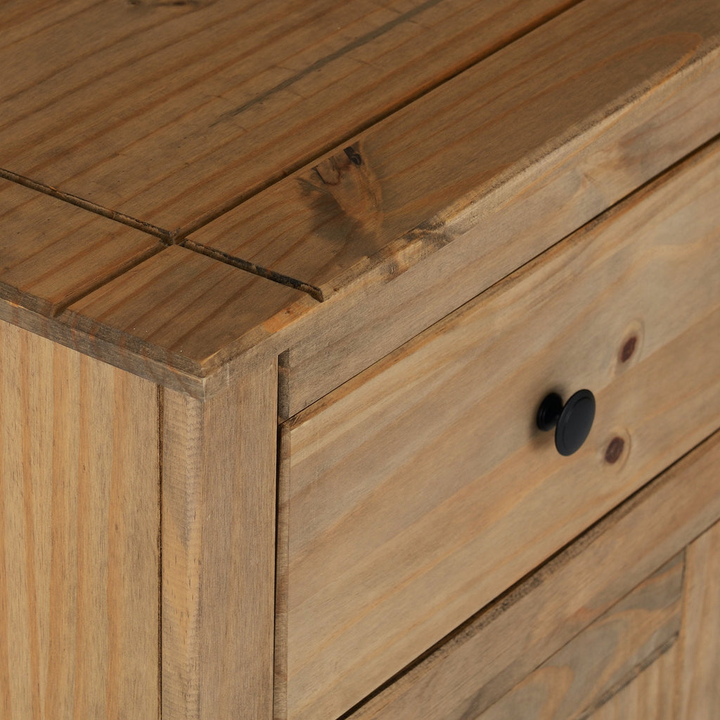 Panama 2 Door 2 Drawer Sideboard - Natural Wax
