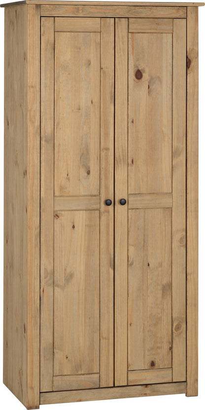 Panama 2 Door Wardrobe - Natural Wax