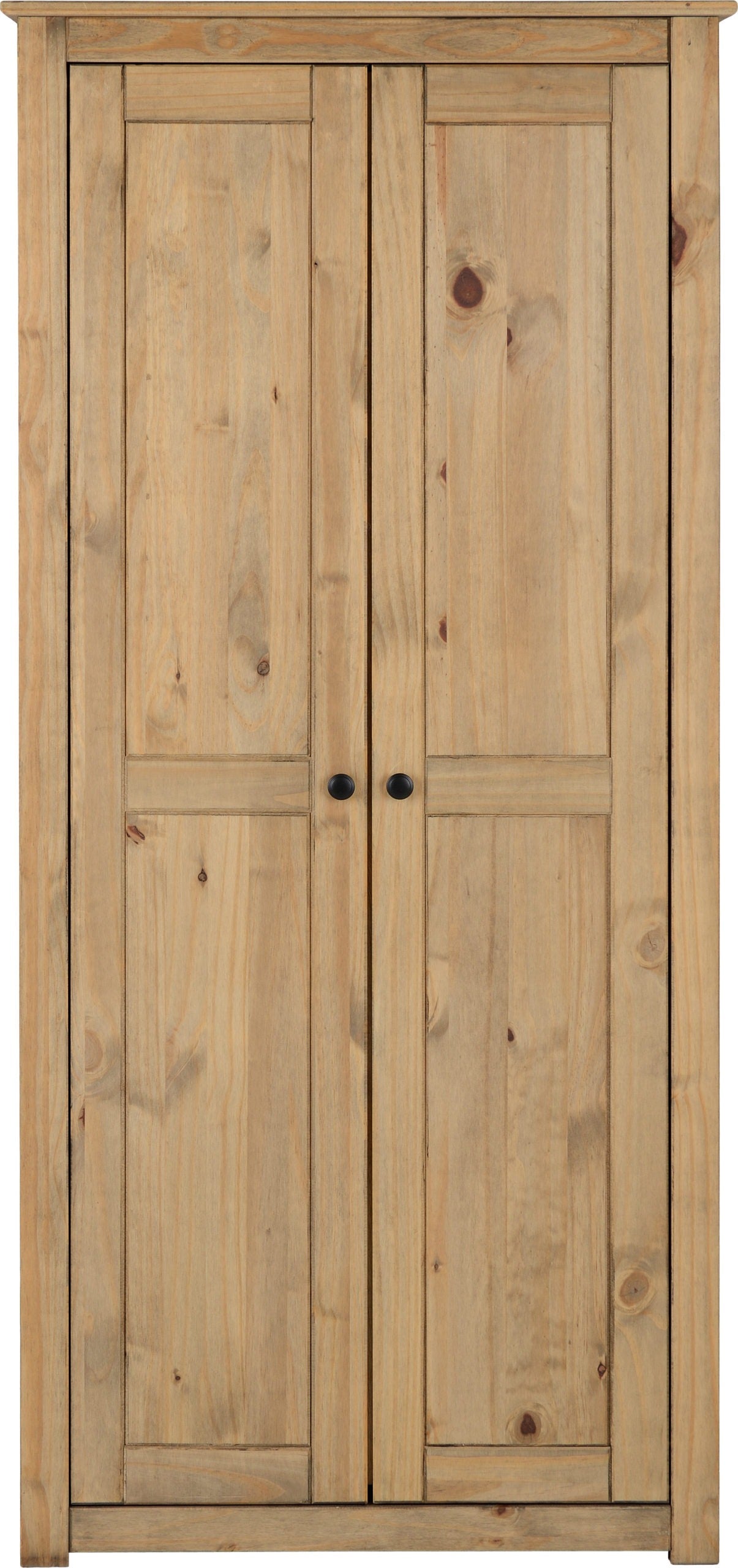 Panama 2 Door Wardrobe - Natural Wax