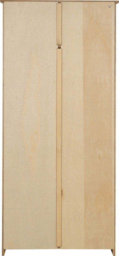 Panama 2 Door Wardrobe - Natural Wax