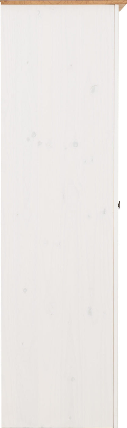 Panama 2 Door Wardrobe - White/Natural Wax