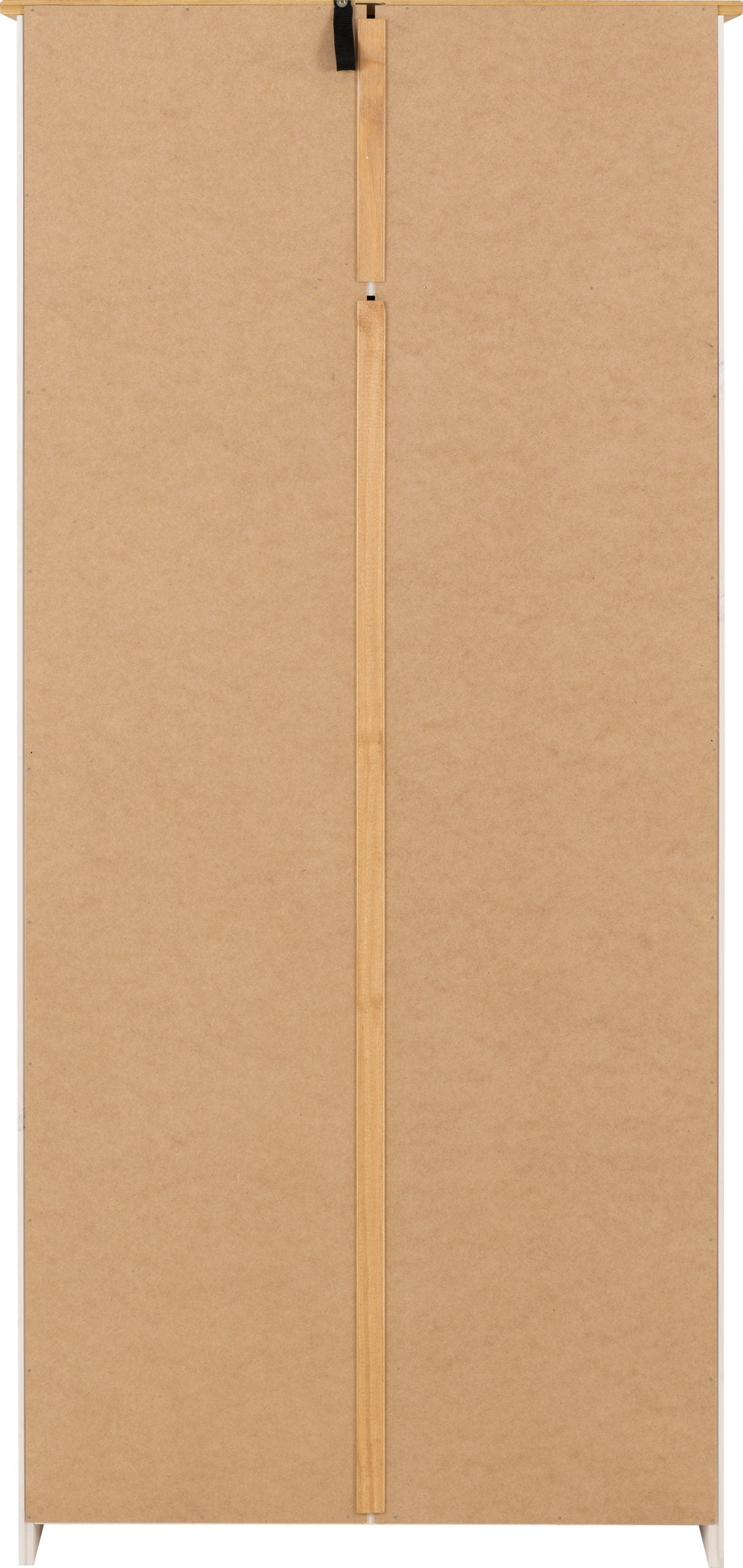 Panama 2 Door Wardrobe - White/Natural Wax