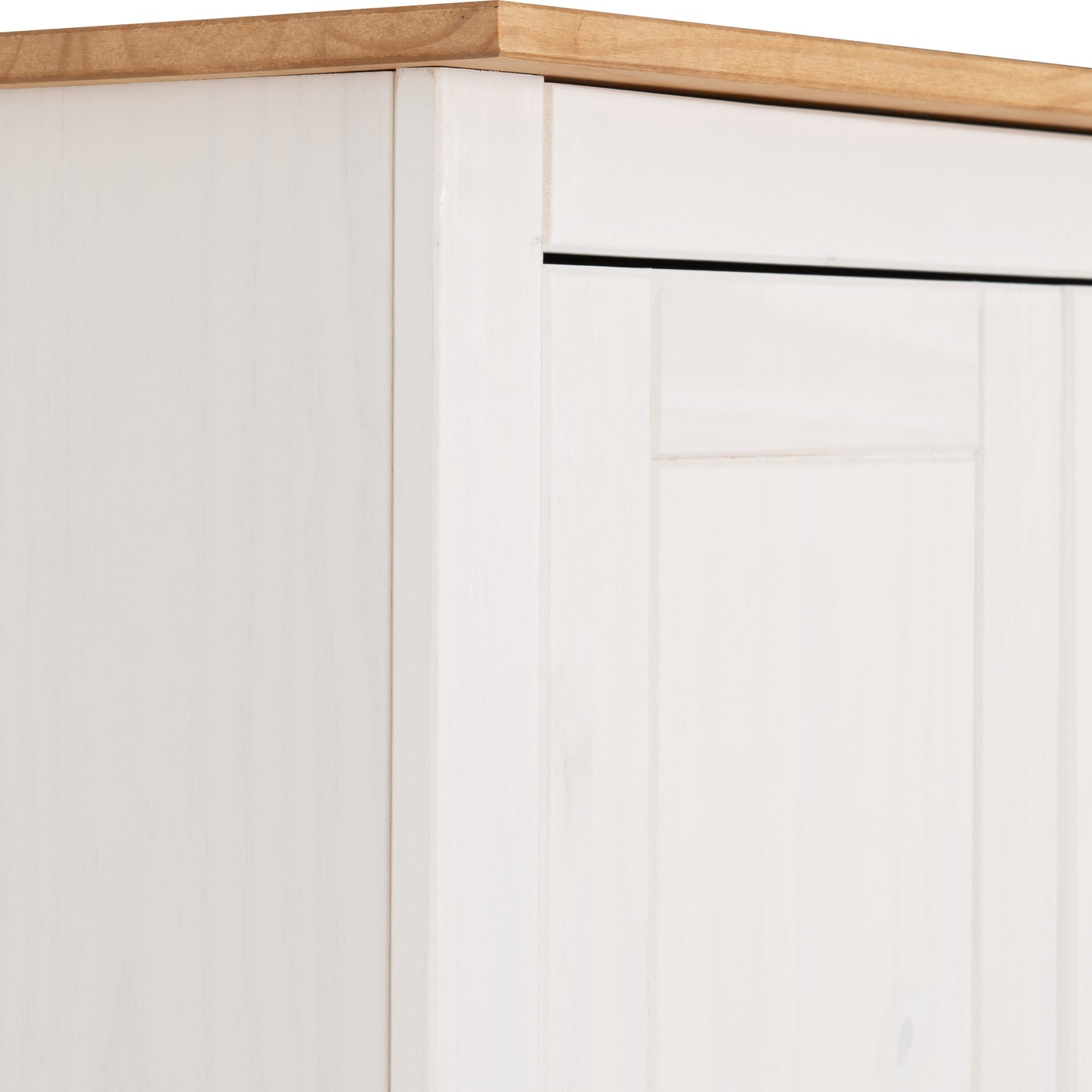 Panama 2 Door Wardrobe - White/Natural Wax