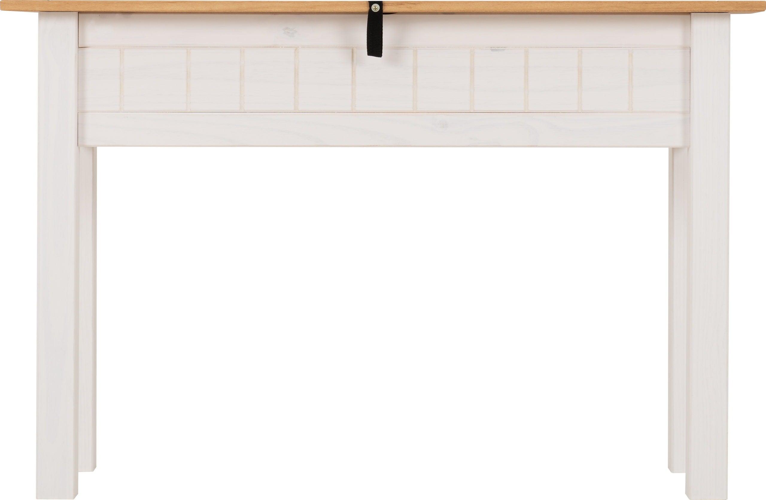 Panama 2 Drawer Console Table - White/Natural Wax