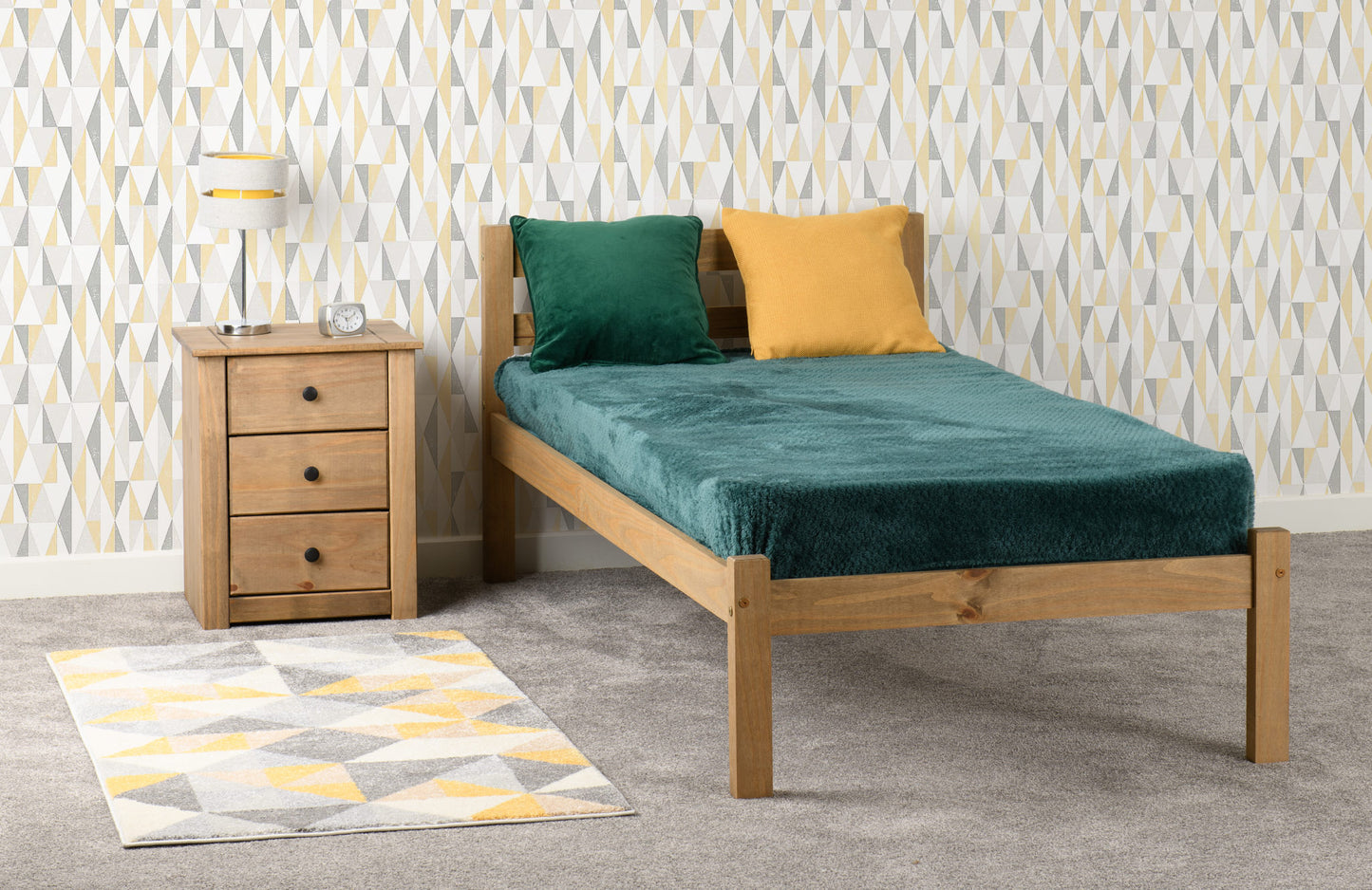 Panama 3' Bed - Natural Wax