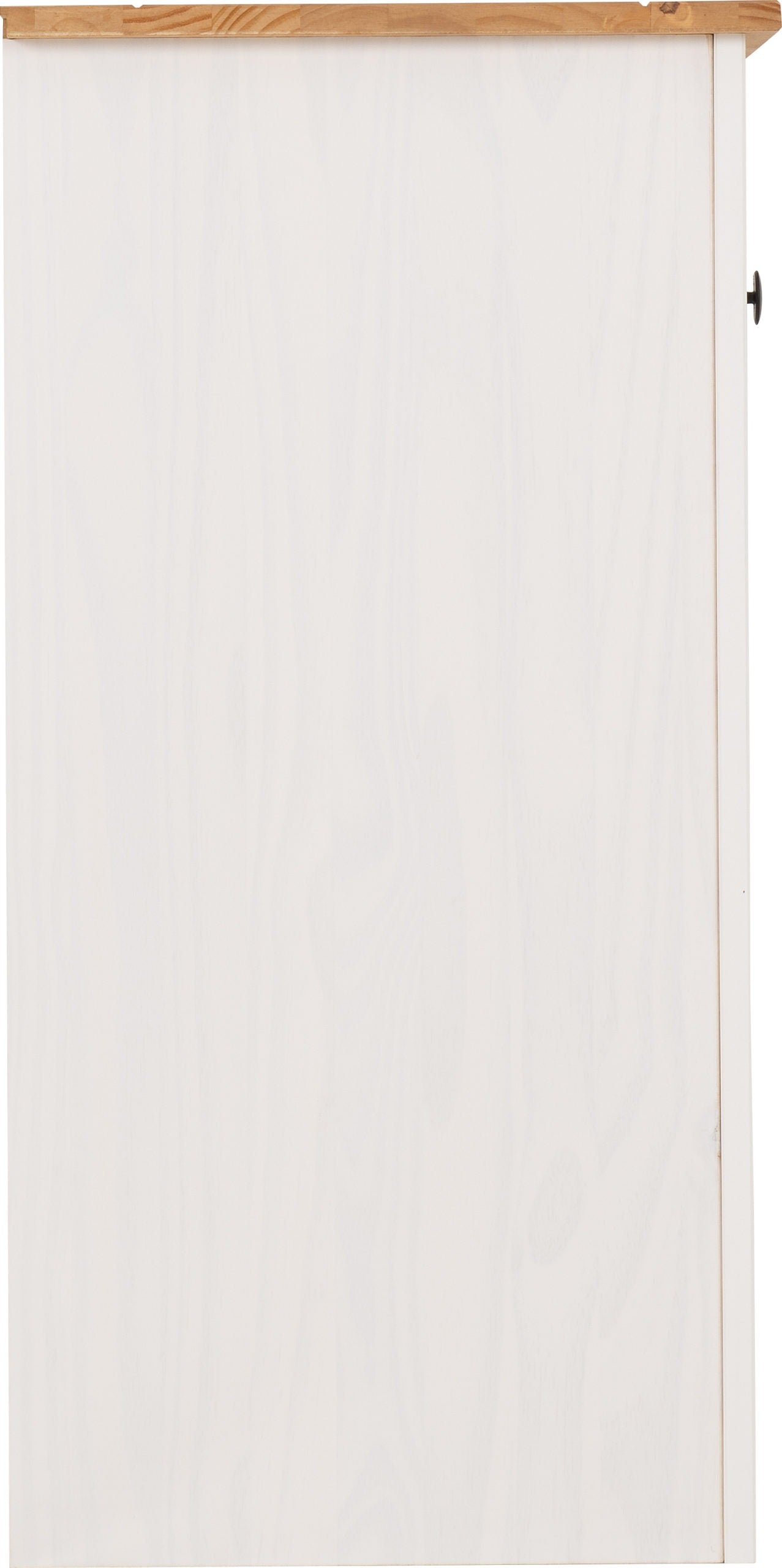 Panama 3 Door 3 Drawer Sideboard - White/Natural Wax