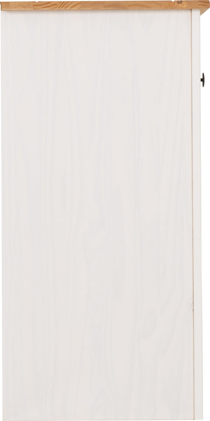 Panama 3 Door 3 Drawer Sideboard - White/Natural Wax