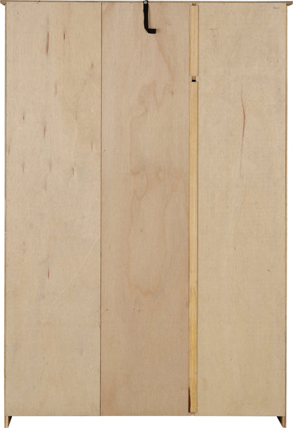 Panama 3 Door Wardrobe - Natural Wax