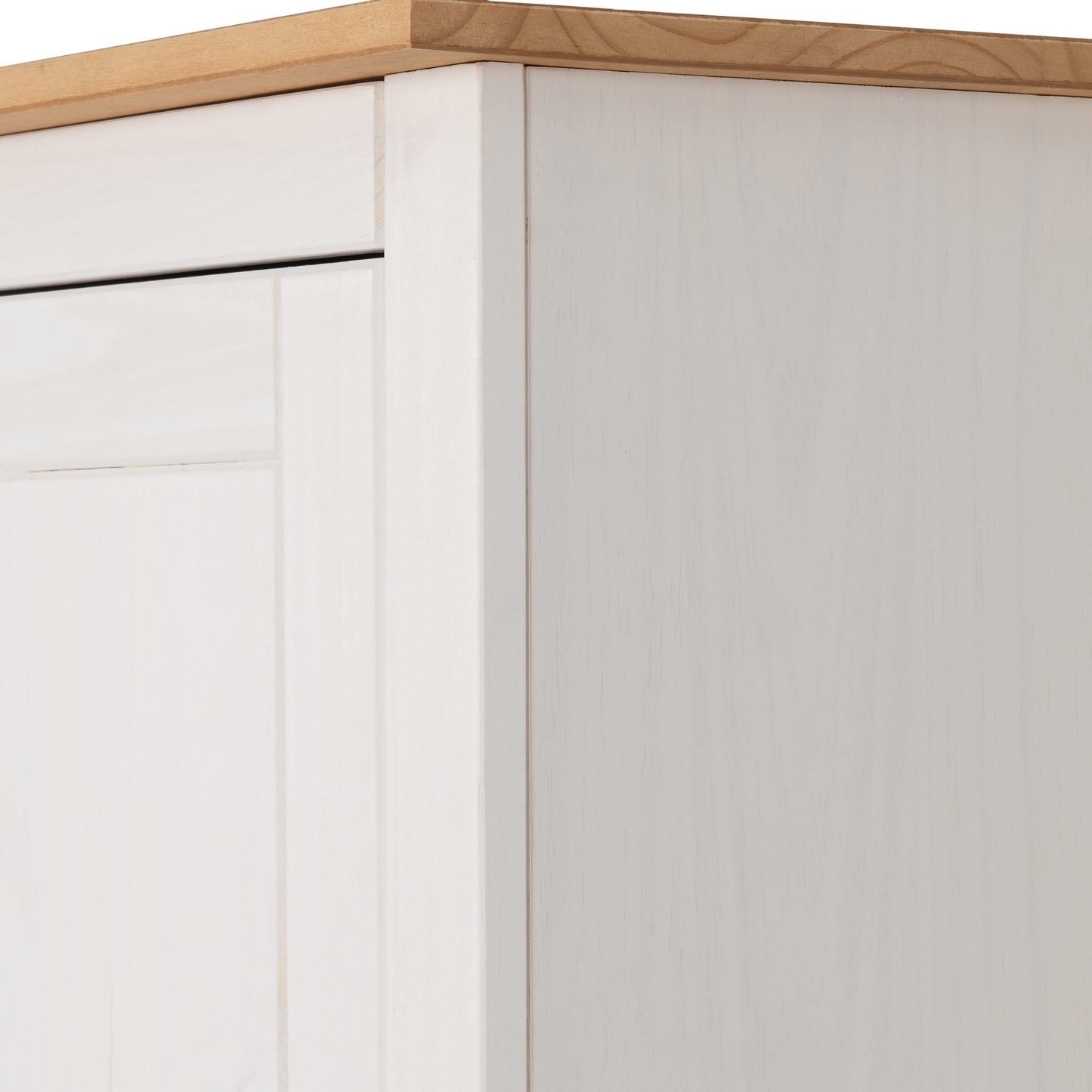 Panama 3 Door Wardrobe - White/Natural Wax