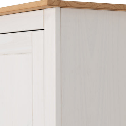 Panama 3 Door Wardrobe - White/Natural Wax