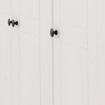 Panama 3 Door Wardrobe - White/Natural Wax