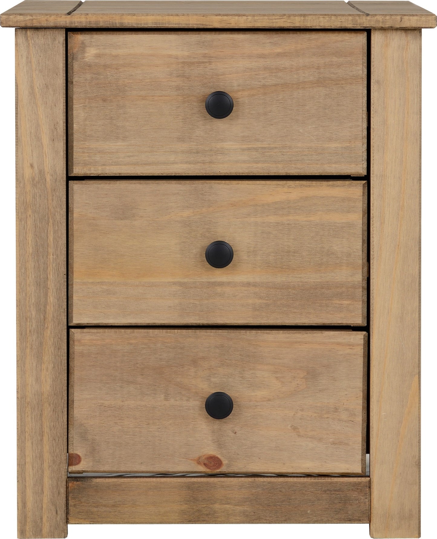 Panama 3 Drawer Bedside - Natural Wax
