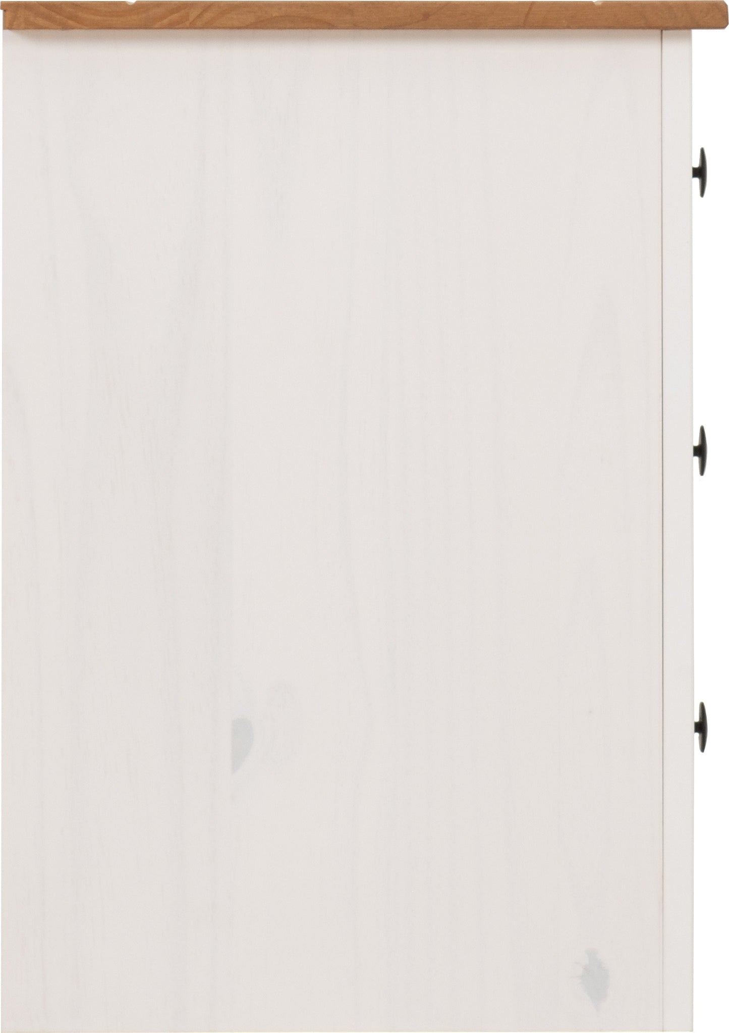 Panama 3 Drawer Bedside - White/Natural Wax