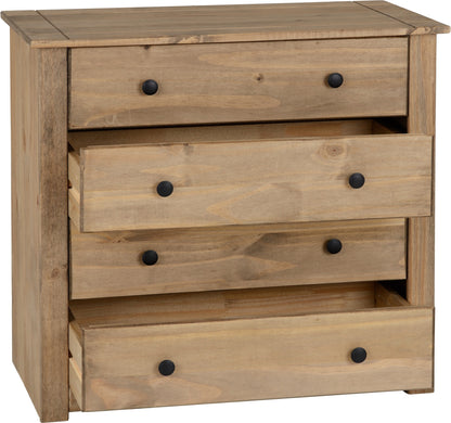 Panama 4 Drawer Chest - Natural Wax