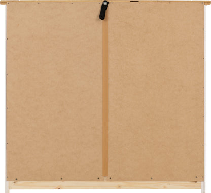 Panama 4 Drawer Chest - White/Natural Wax