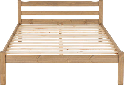 Panama 4'6" Bed - Natural Wax
