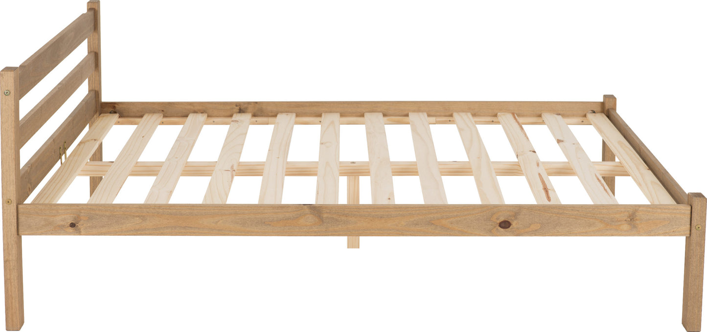 Panama 4'6" Bed - Natural Wax