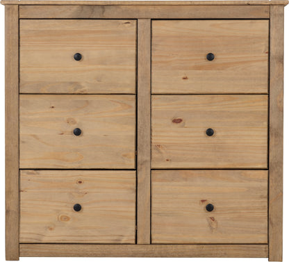 Panama 6 Drawer Chest - Natural Wax