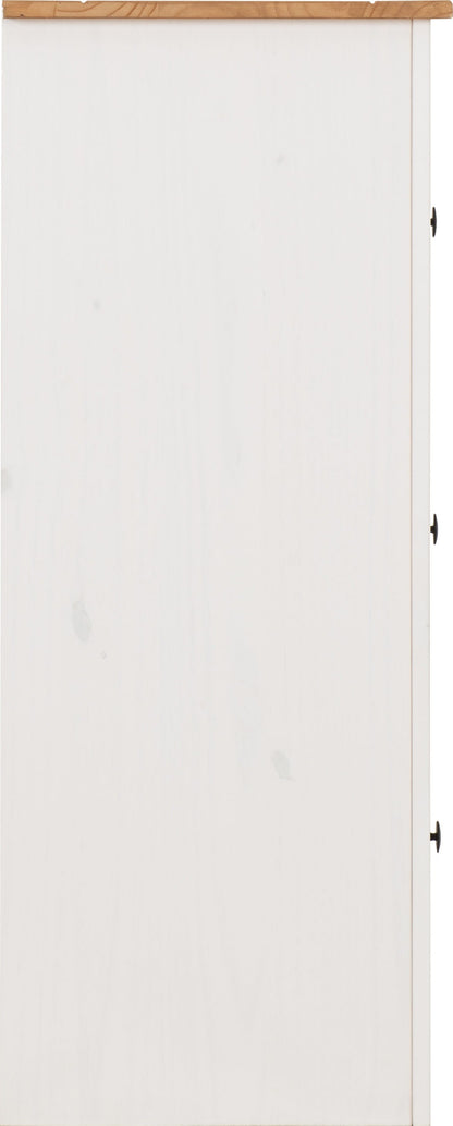Panama 6 Drawer Chest - White/Natural Wax