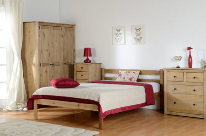 Panama 5 Drawer Chest - Natural Wax