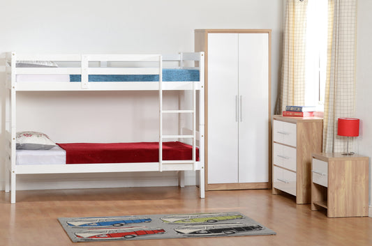 Panama 3' Bunk Bed - White
