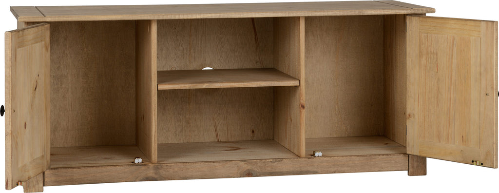 Panama Flat Screen Tv Unit - Natural Wax