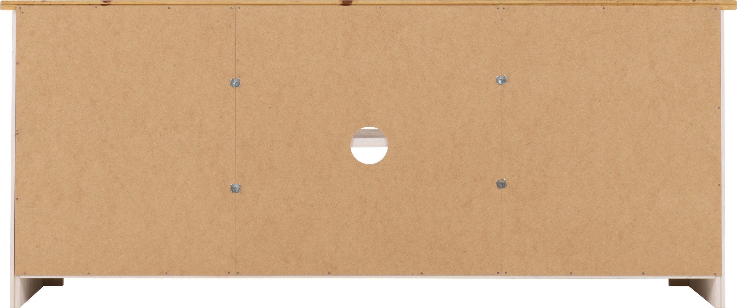 Panama Flat Screen Tv Unit - White/Natural Wax