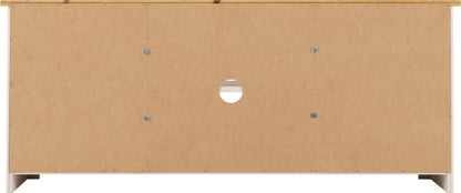 Panama Flat Screen Tv Unit - White/Natural Wax