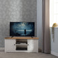 Panama Flat Screen Tv Unit - White/Natural Wax