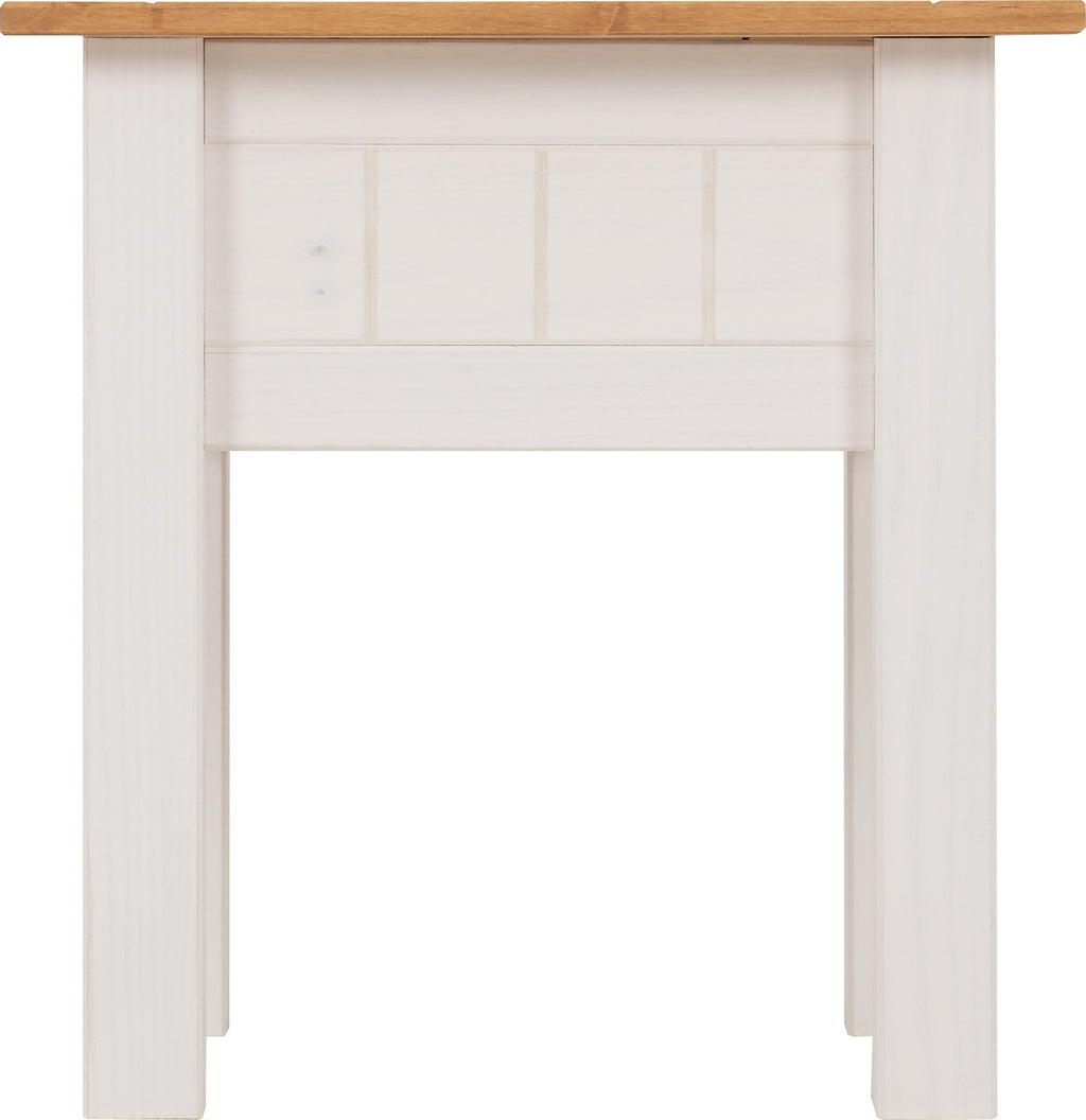Panama Lamp Table - White/Natural Wax