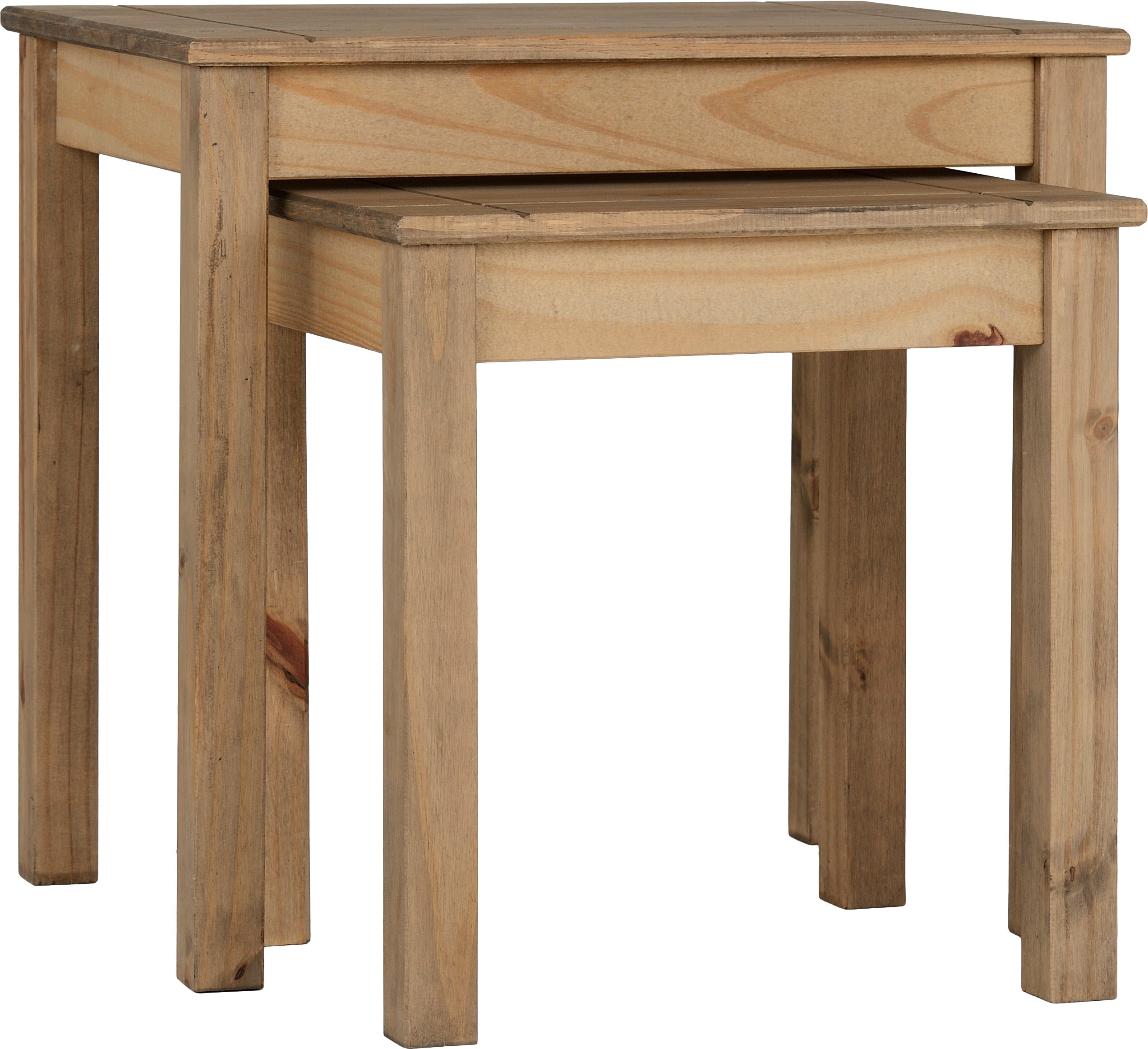 Panama Nest Of 2 Tables - Natural Wax
