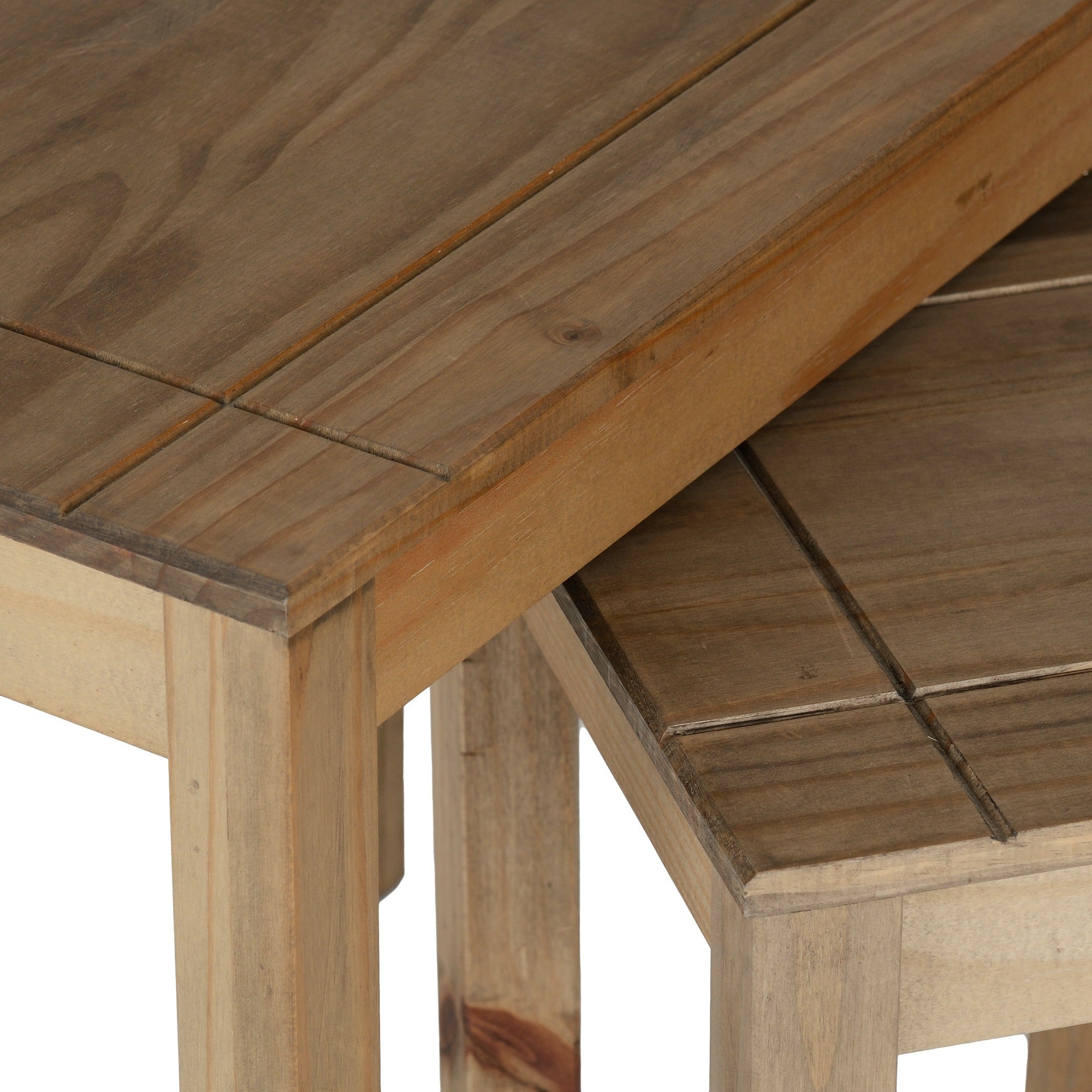 Panama Nest Of 2 Tables - Natural Wax