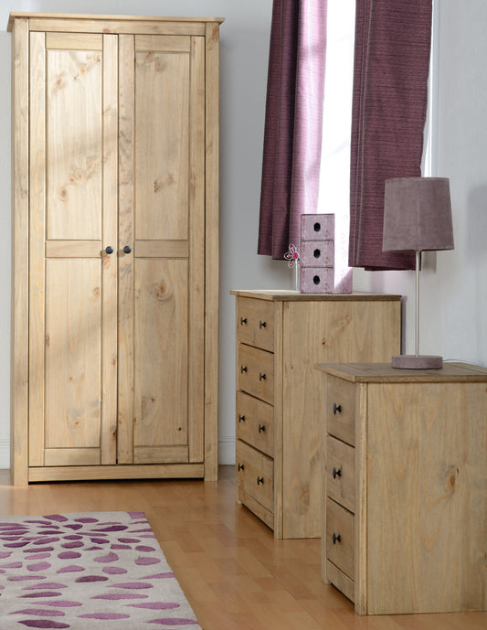 Panama 4 Drawer Chest - Natural Wax