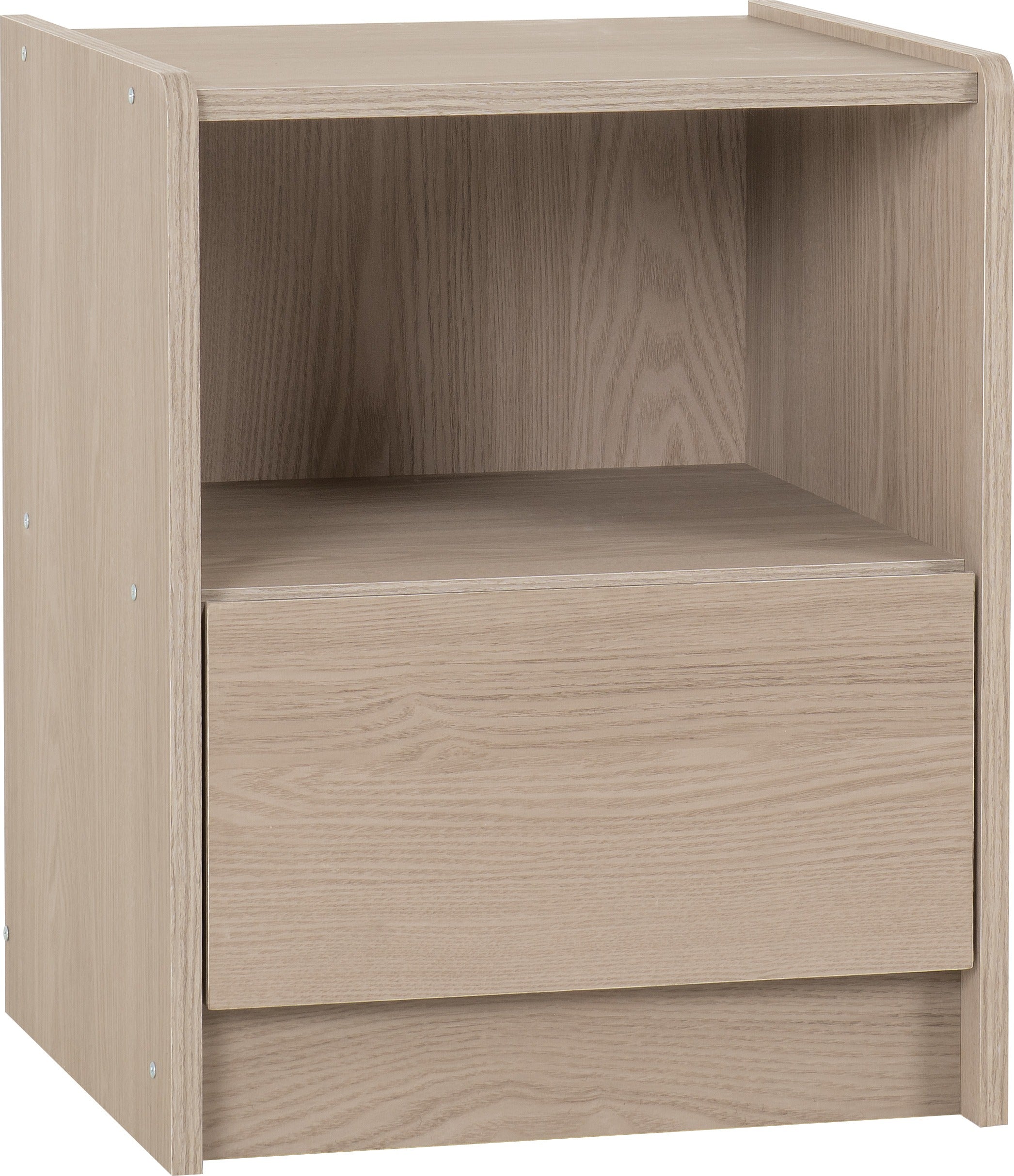 Paris 1 Drawer Bedside - Smoked Ash Effect