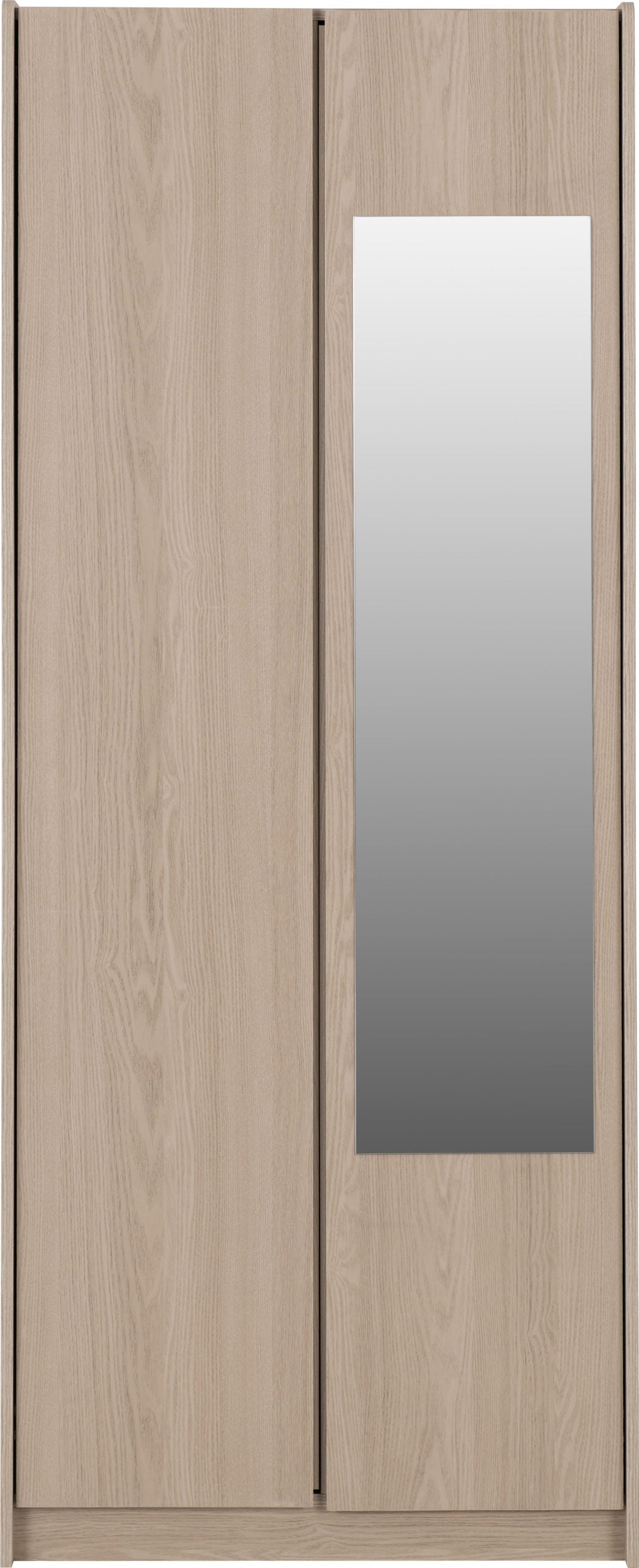 Paris 2 Door Wardrobe Mirrored - Smoked Ash Effect